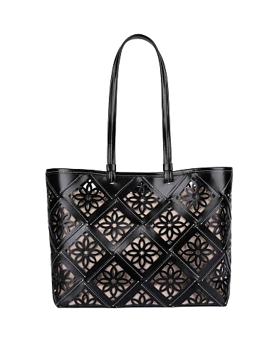 Женская сумка кожаная черная - фото 1 - Miraton