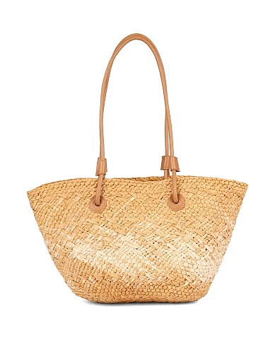 Женская сумка соломенная бежевая - фото 1 - Miraton
