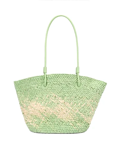 Жіноча сумка солом'яна зелена(55-2) - фото 1 - Miraton