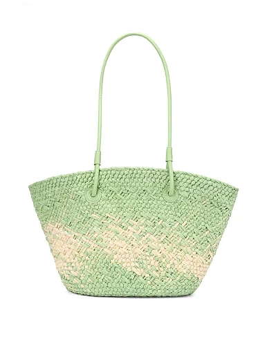 Жіноча сумка солом'яна зелена(55-2) - фото 3 - Miraton