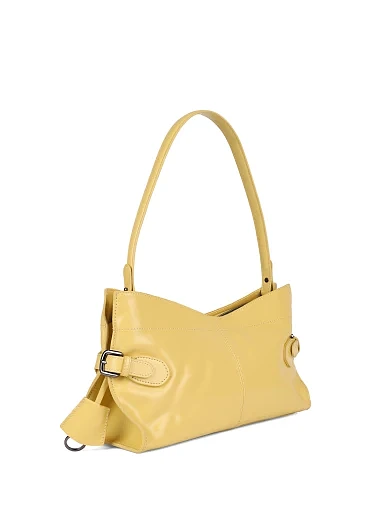 Жіноча сумка через плече шкіряна жовта - фото 3 - Miraton