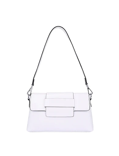 Женская сумка через плечо кожаная белая - фото 1 - Miraton