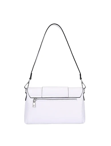Женская сумка через плечо кожаная белая - фото 4 - Miraton