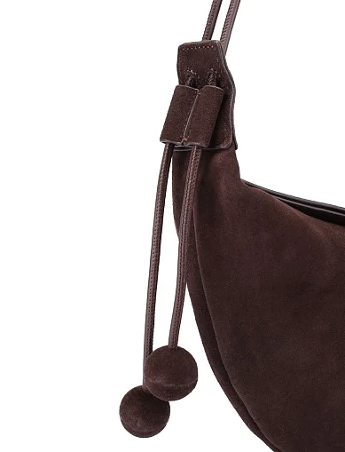 Жіноча сумка замшева коричнева(89-8787-1) - фото 5 - Miraton