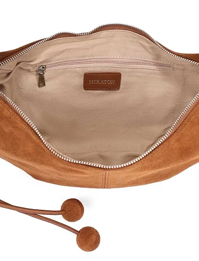 Женская сумка замшевая кемел - фото 5 - Miraton