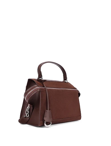 Жіноча сумка замшева коричнева(F9879A-1) - фото 3 - Miraton