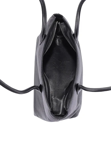 Женская сумка кожаная черная - фото 7 - Miraton