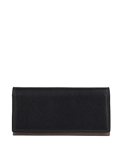 Гаманець на магніті шкіряний чорний(E1652-1) - фото 1 - Miraton