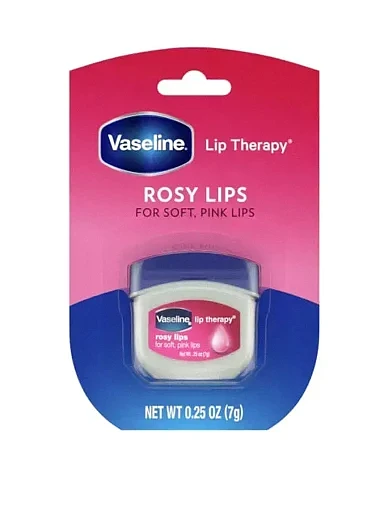 Бальзам для губ Carmex Vaseline Lip Rosy lips, 7 г.(Бальзам для губ Vaseline Lip Rosy lips 7 г.) - фото 1 - Miraton
