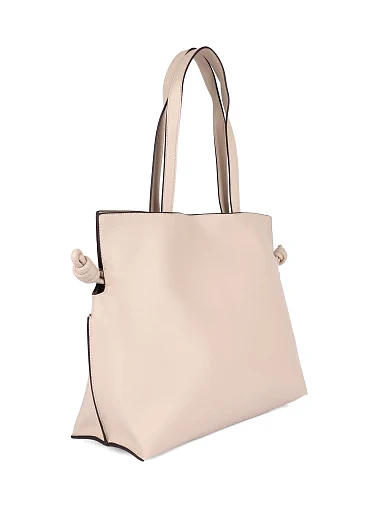 Женская сумка кожаная молочного цвета - фото 2 - Miraton