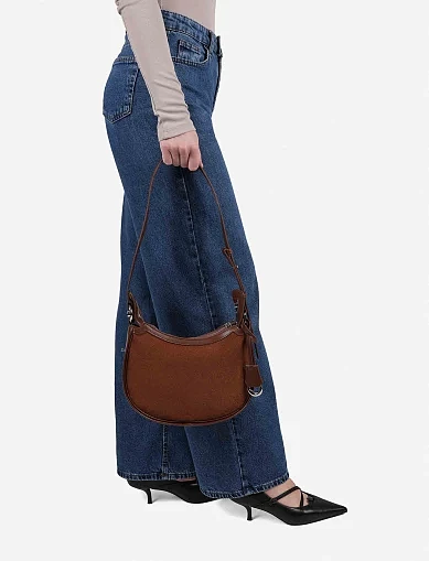 Женская сумка кожаная коричневая - фото 2 - Miraton