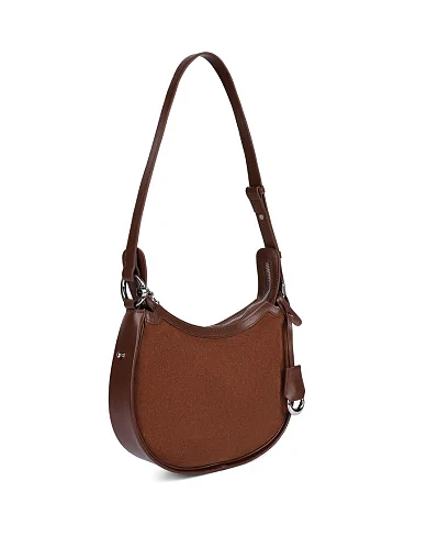 Женская сумка кожаная коричневая - фото 3 - Miraton