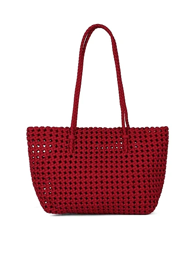 Женская сумка тканевая бордовая - фото 3 - Miraton