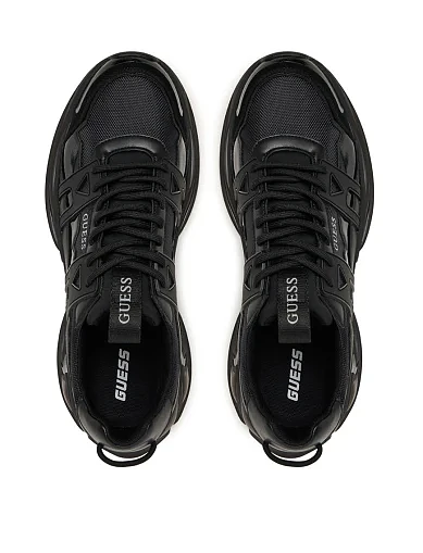 Чоловічі кросівки Guess з екошкіри чорні (FMFUNO ELL12) - фото 4 - Miraton