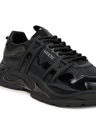 Чоловічі кросівки Guess з екошкіри чорні (FMFUNO ELL12) - фото 6 - Miraton