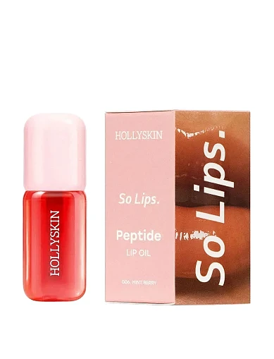 Бальзам для губ Hollyskin Peptide Lip Oil 006 Mint Berry, 4 мл - фото 1 - Miraton