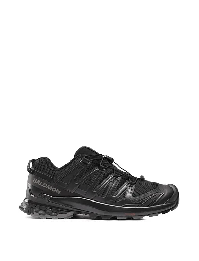 Мужские кроссовки Salomon XA PRO 3D V9 Black/PH из экокожи черные - фото 1 - Miraton