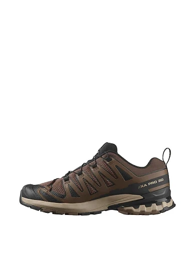 Мужские кроссовки Salomon XA PRO 3D V9 Falcon/D из экокожи коричневые - фото 2 - Miraton