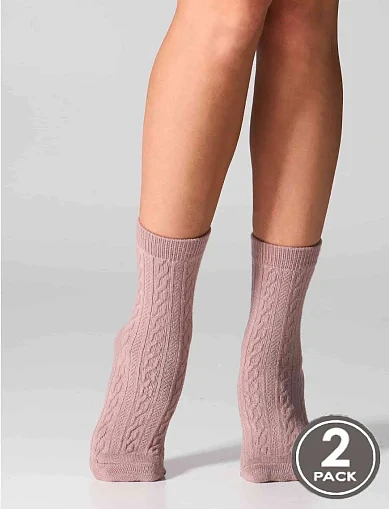 Носки женские хлопковые белые 2 шт. - фото 1 - Miraton