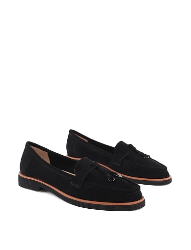 Женские слиперы велюровые черные - фото 2 - Miraton