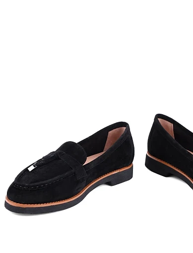 Женские слиперы велюровые черные - фото 5 - Miraton