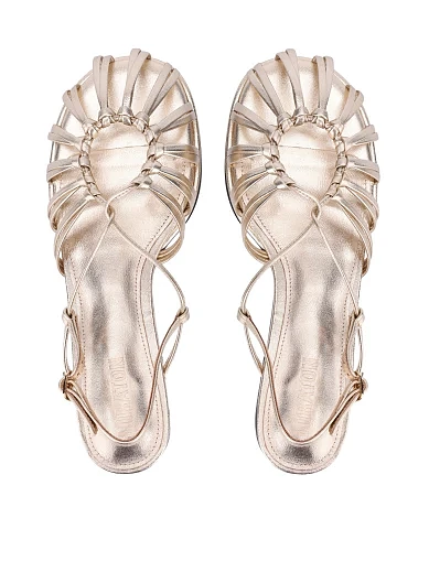 Женские сандалии из масляной кожи бордовые - фото 2 - Miraton