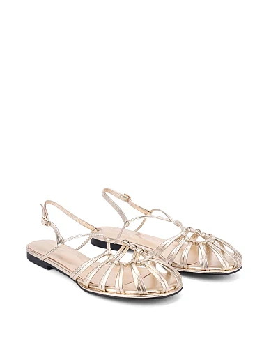 Женские сандалии из масляной кожи бордовые - фото 3 - Miraton