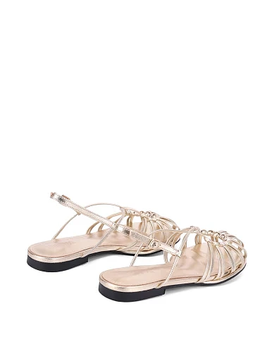 Женские сандалии из масляной кожи бордовые - фото 4 - Miraton