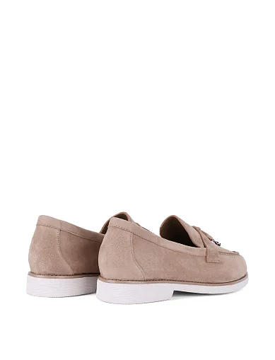 Женские слиперы велюровые бежевые - фото 4 - Miraton