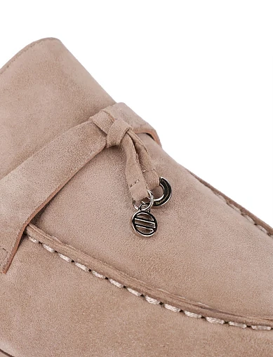 Женские слиперы велюровые бежевые - фото 5 - Miraton