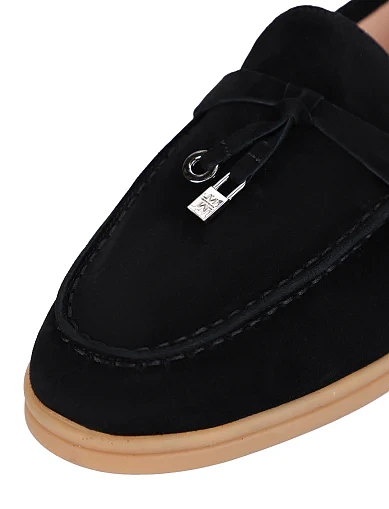 Женские слиперы велюровые черные - фото 5 - Miraton