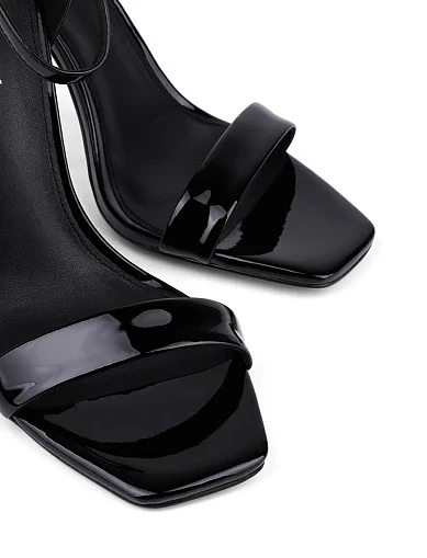 Женские босоножки лаковые черные - фото 6 - Miraton