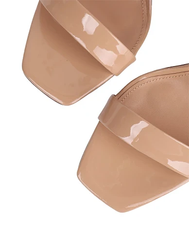 Жіночі босоніжки лакові бежеві(ML560-1-2) - фото 5 - Miraton