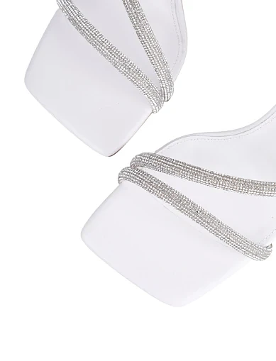 Жіночі босоніжки шкіряні білі(ML638-2-2) - фото 6 - Miraton