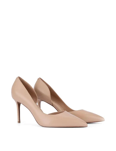 Женские туфли кожаные бежевые - фото 3 - Miraton