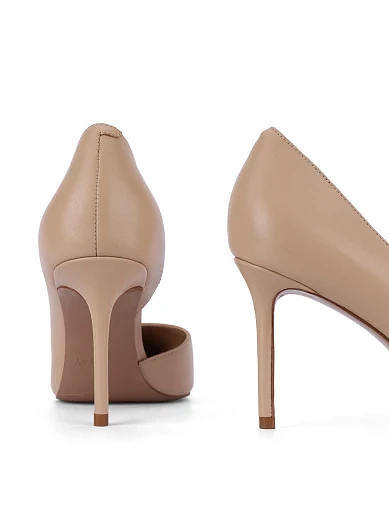 Женские туфли кожаные бежевые - фото 5 - Miraton