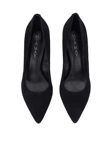 Женские туфли велюровые черные - фото 2 - Miraton