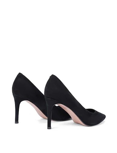 Женские туфли велюровые черные - фото 4 - Miraton