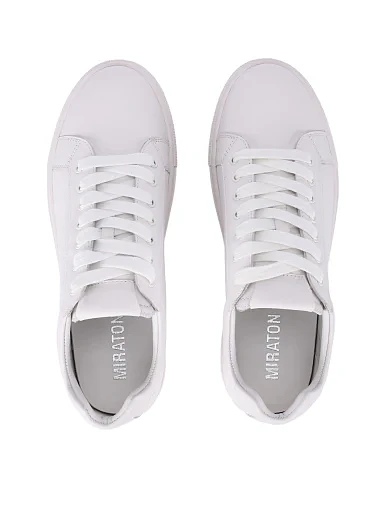 Жіночі кеди шкіряні білі(201-8927-22) - фото 2 - Miraton