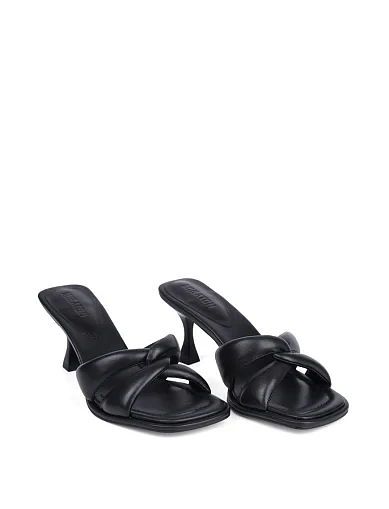 Жіночі шкіряні сабо чорні(203-3106-912) - фото 3 - Miraton