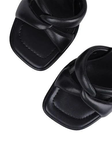 Жіночі шкіряні сабо чорні(203-3106-912) - фото 5 - Miraton