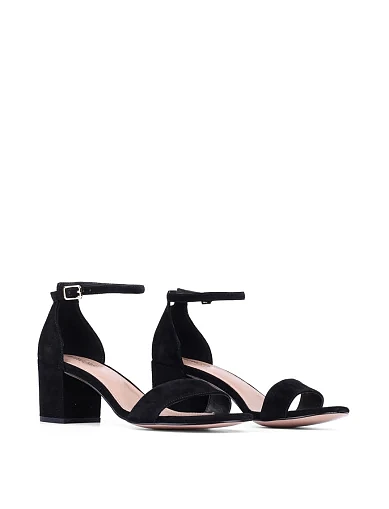 Жіночі босоніжки велюрові чорні(203-LH60-1-3) - фото 2 - Miraton