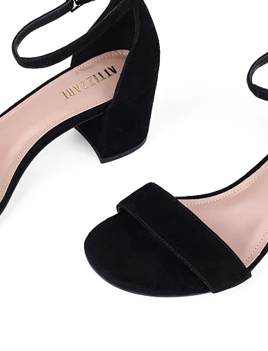 Жіночі босоніжки велюрові чорні(203-LH60-1-3) - фото 4 - Miraton