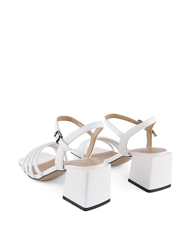 Жіночі босоніжки шкіряні білі(2137-21-3) - фото 3 - Miraton