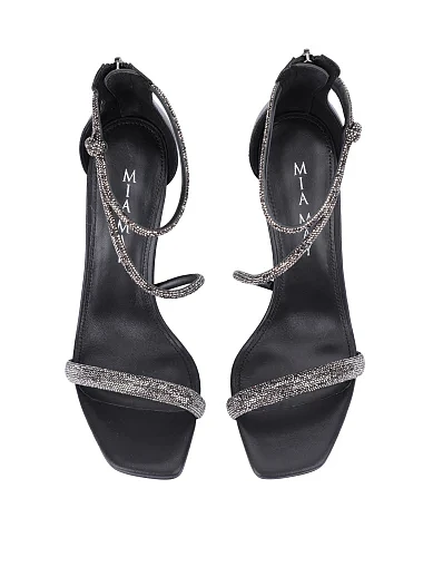 Жіночі босоніжки шкіряні чорні(20136-30-1) - фото 5 - Miraton