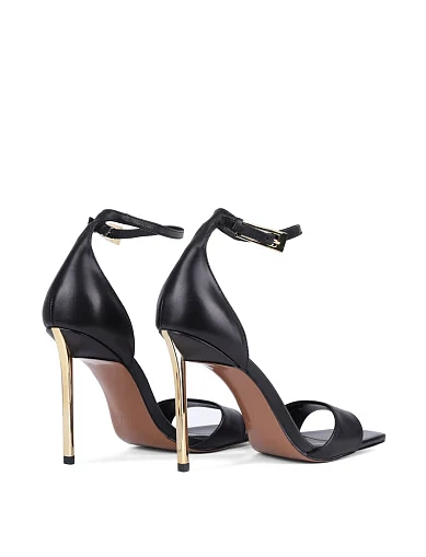 Жіночі босоніжки шкіряні чорні(L2332A-1) - фото 4 - Miraton