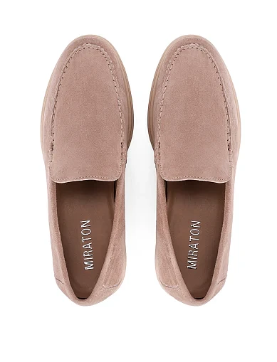 Жіночі слипери велюрові бежеві(001A-1) - фото 2 - Miraton