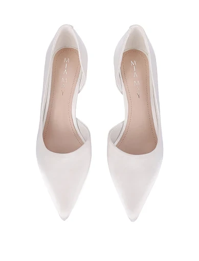 Женские туфли сатиновые белые - фото 2 - Miraton