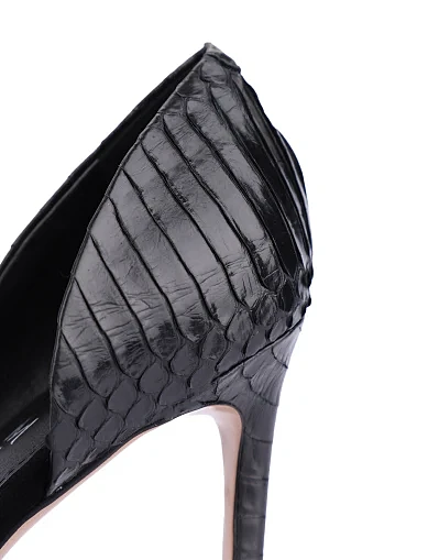 Женские туфли кожаные черные - фото 5 - Miraton