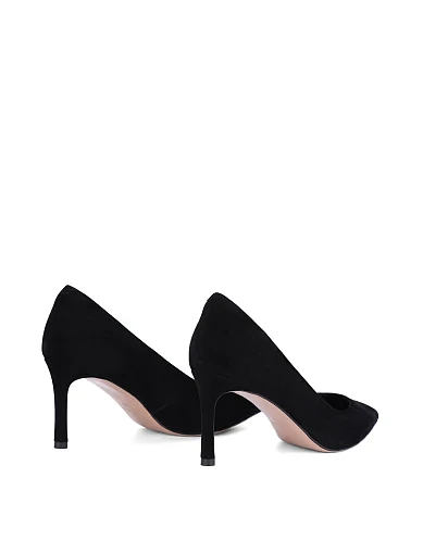 Женские туфли велюровые черные - фото 4 - Miraton